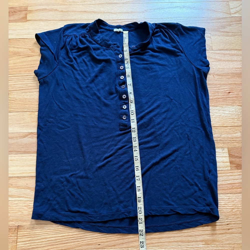 J. Crew Blue Button Henley Top Pair XS/S - Picture 6 of 8